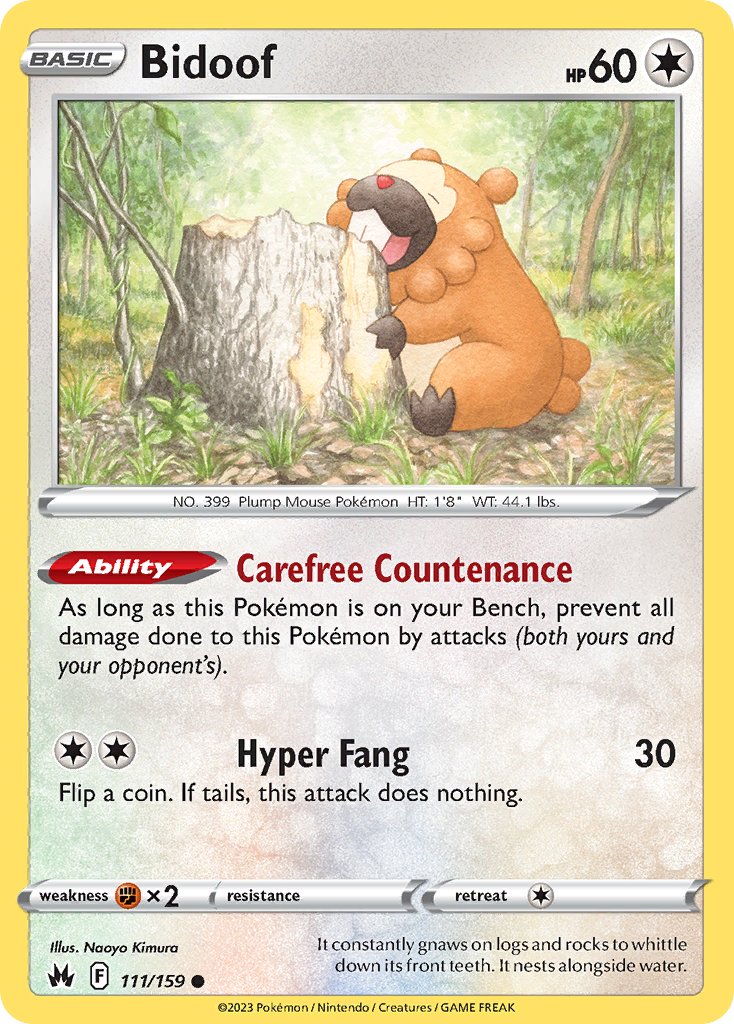 Bidoof Crown Zenith 111