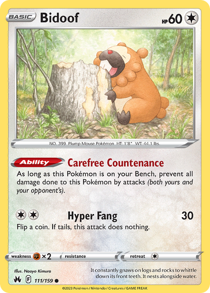 Bidoof Crown Zenith 111