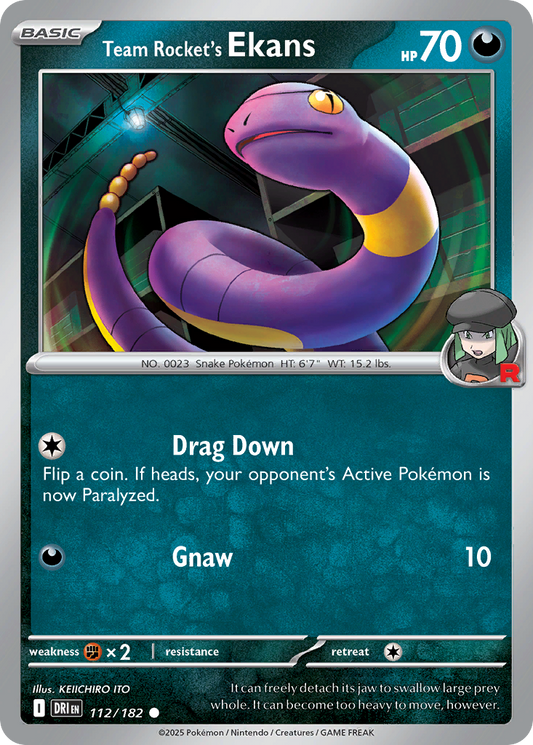 Team Rocket's Ekans Destined Rivals 112
