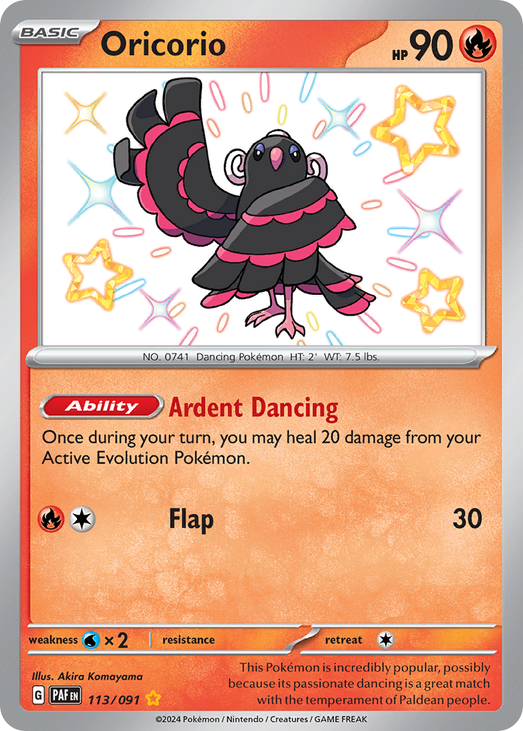 Oricorio Paldean Fates 113