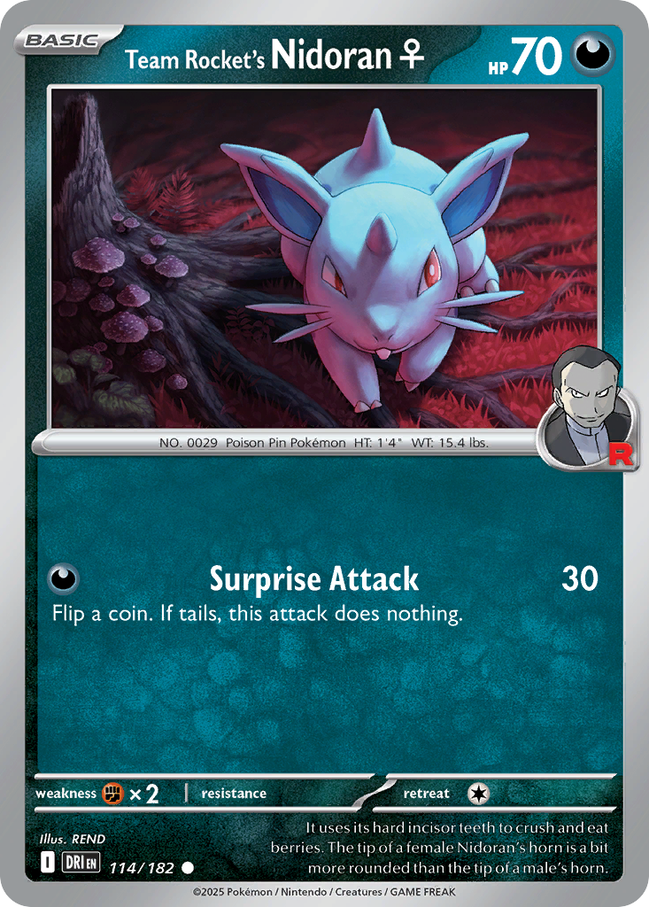 Team Rocket's Nidoran♀ Destined Rivals 114