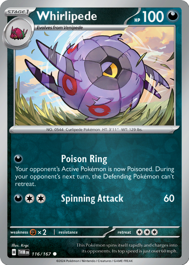 Whirlipede [Reverse Holo] #116