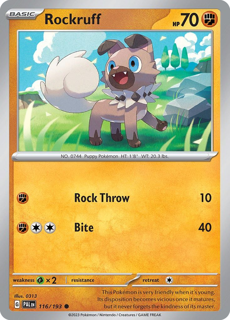 Rockruff Paldea Evolved 116
