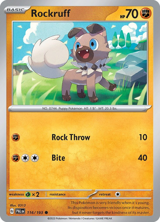 Rockruff Paldea Evolved 116