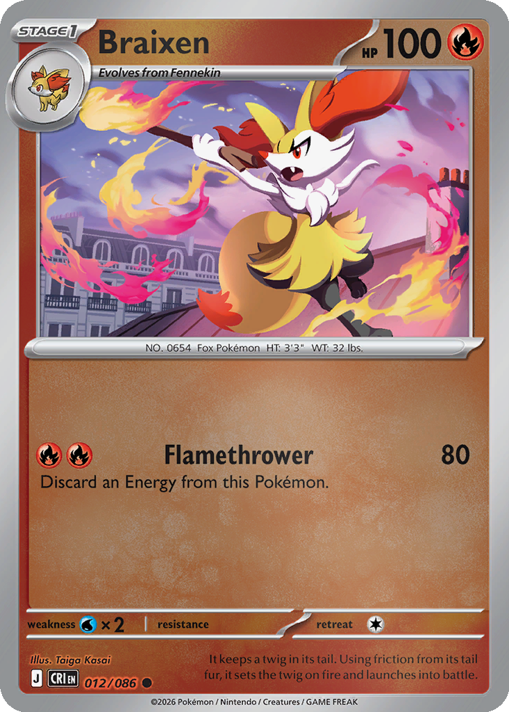 Braixen [Reverse Holo] #12