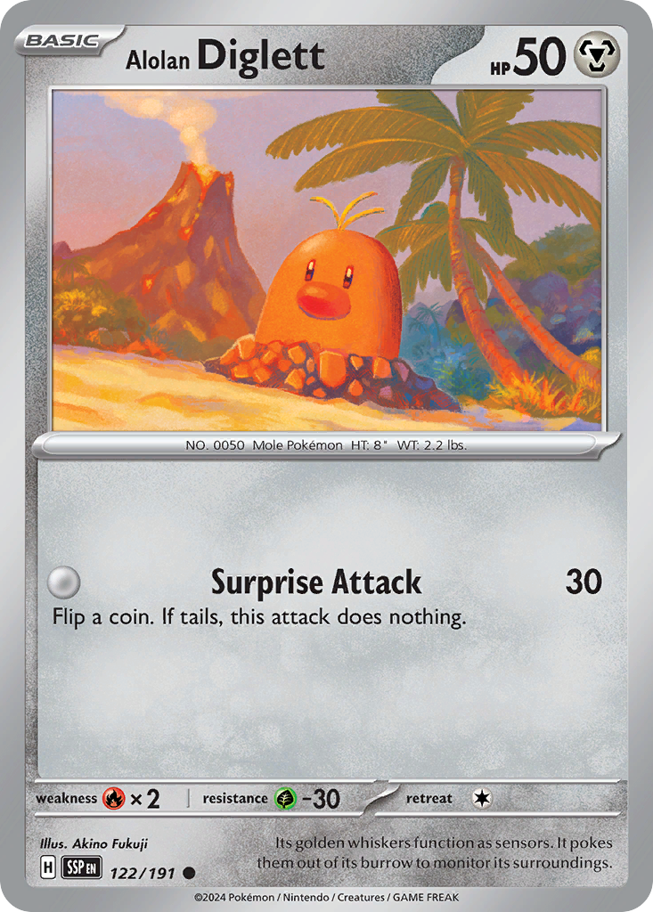 Alolan Diglett Surging Sparks 122