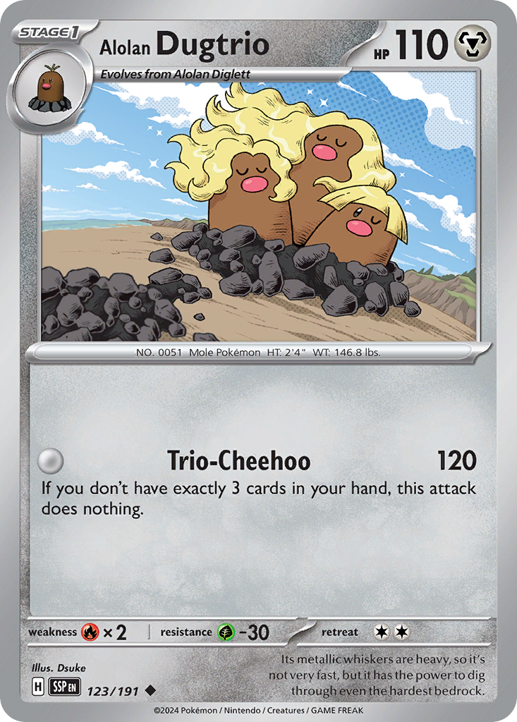 Alolan Dugtrio Surging Sparks 123