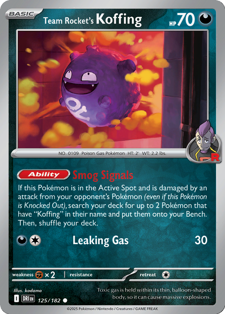 Team Rocket's Koffing [Reverse Holo] #125