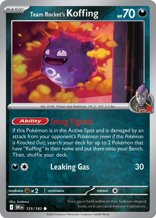 Team Rocket's Koffing [Reverse Holo] #125