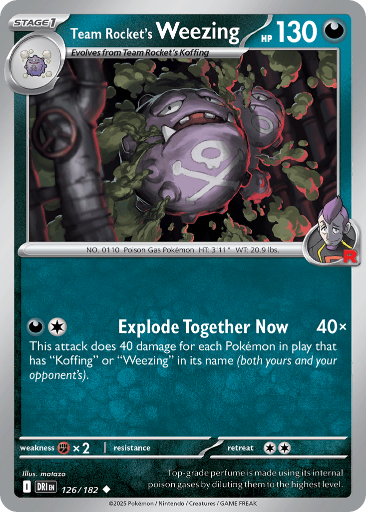 Team Rocket's Weezing #126