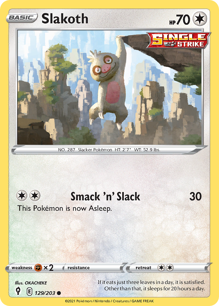 Slakoth Evolving Skies 129