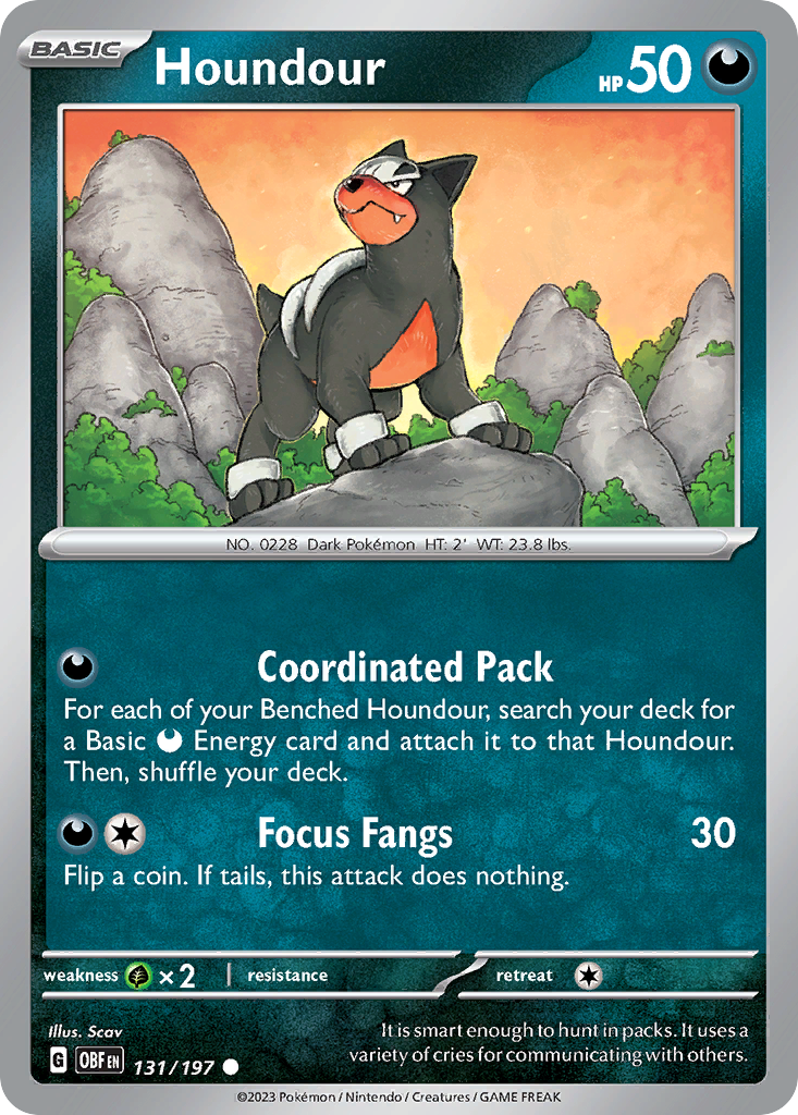 Houndour Obsidian Flames 131