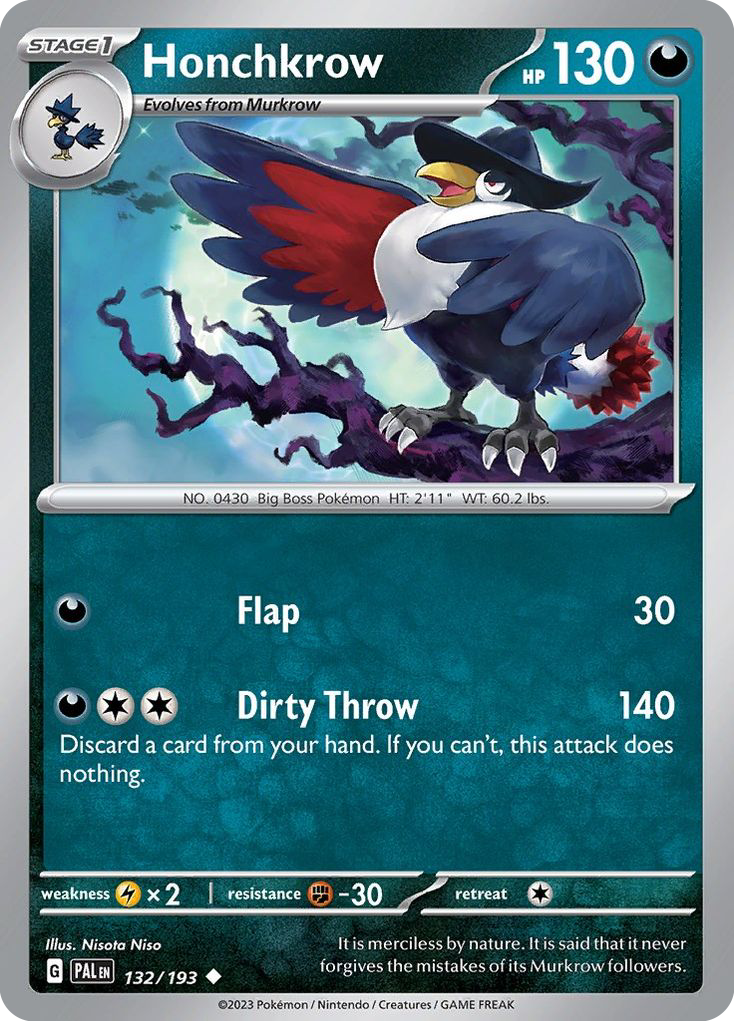 Honchkrow Paldea Evolved 132