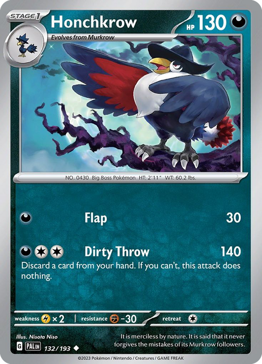 Honchkrow Paldea Evolved 132