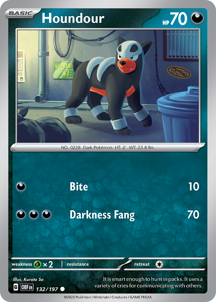 Houndour Obsidian Flames 132