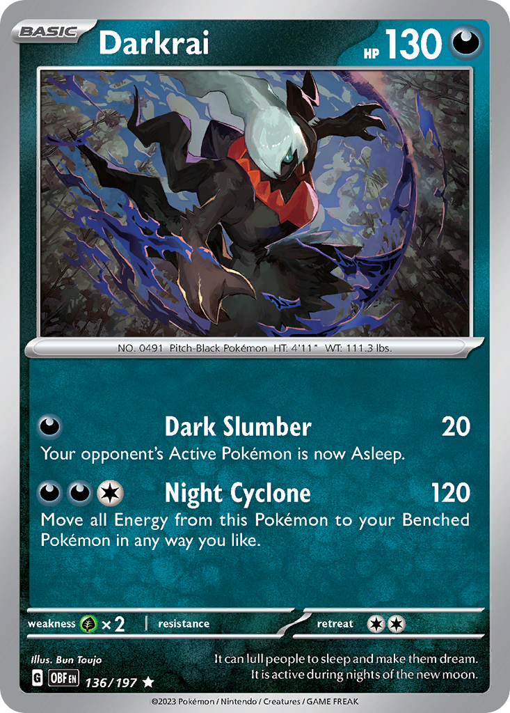 Darkrai Obsidian Flames 136