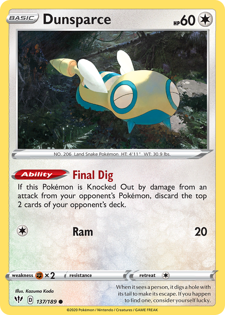 Dunsparce Darkness Ablaze 137