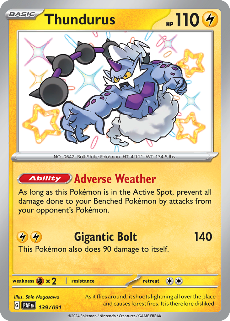 Thundurus Paldean Fates 139