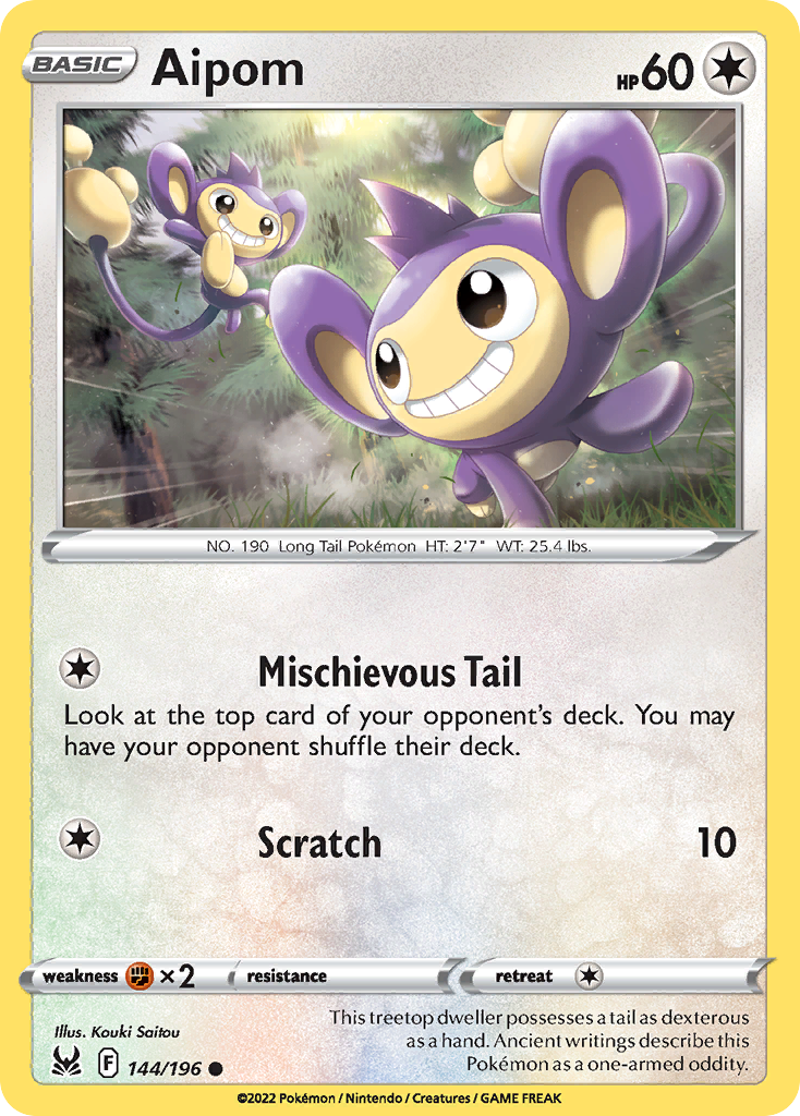 Aipom Lost Origin 144