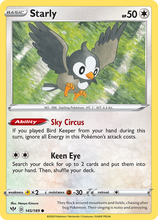 Starly Darkness Ablaze 145