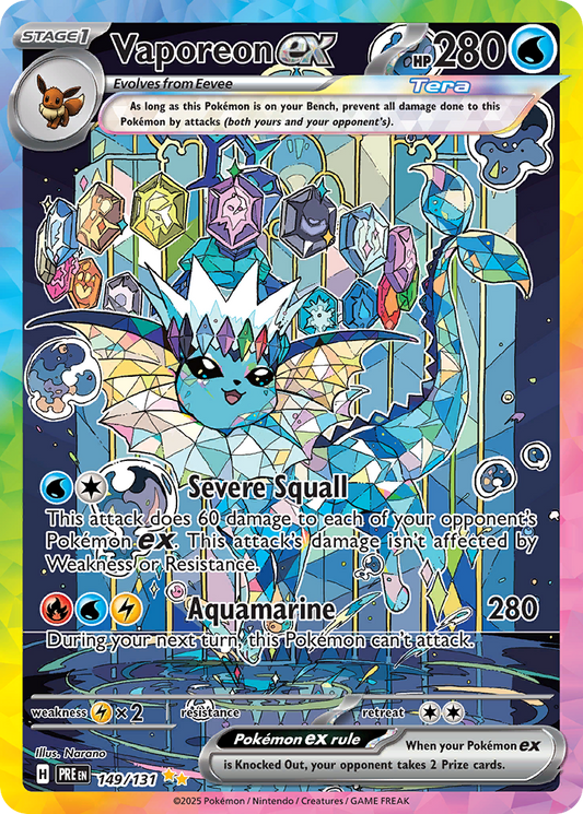 Vaporeon ex Prismatic Evolutions 149