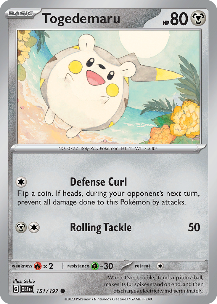 Togedemaru Obsidian Flames 151