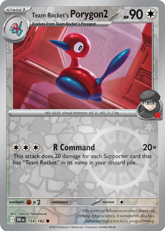 Team Rocket's Porygon2 [Reverse Holo] #154