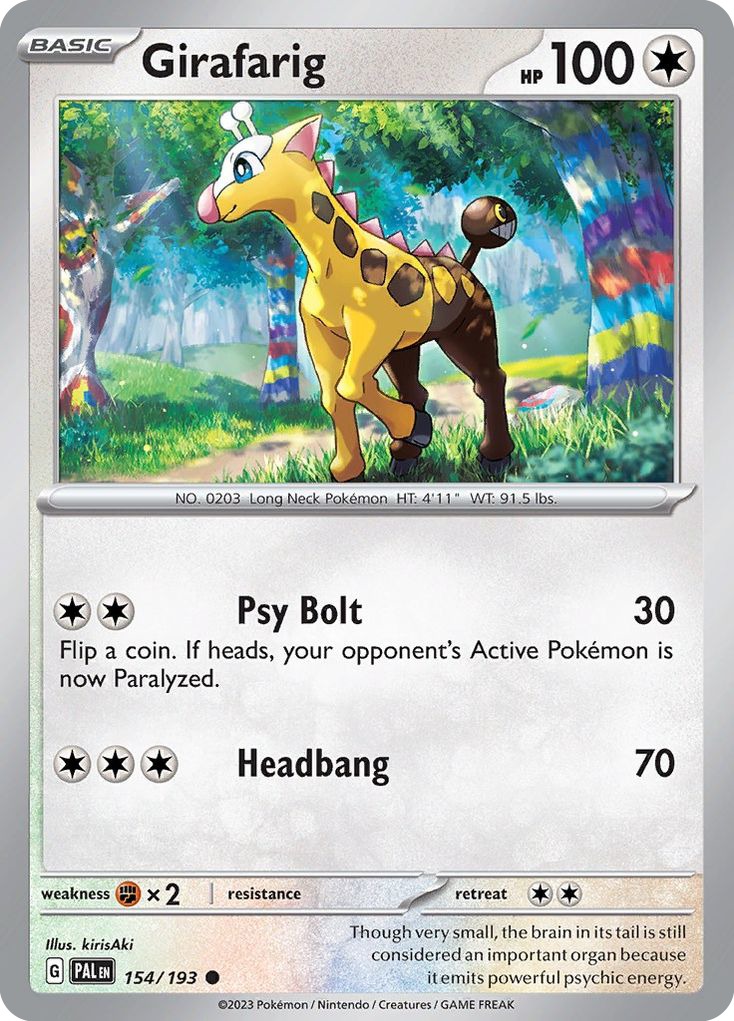 Girafarig Paldea Evolved 154