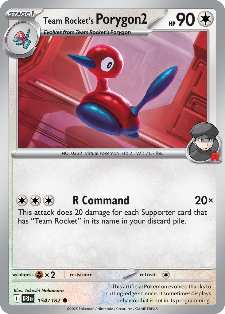 Team Rocket's Porygon2 Destined Rivals 154