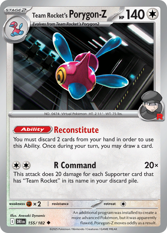 Team Rocket's Porygon-Z Destined Rivals 155