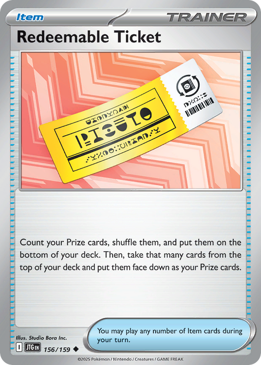 Redeemable Ticket Journey Together 156