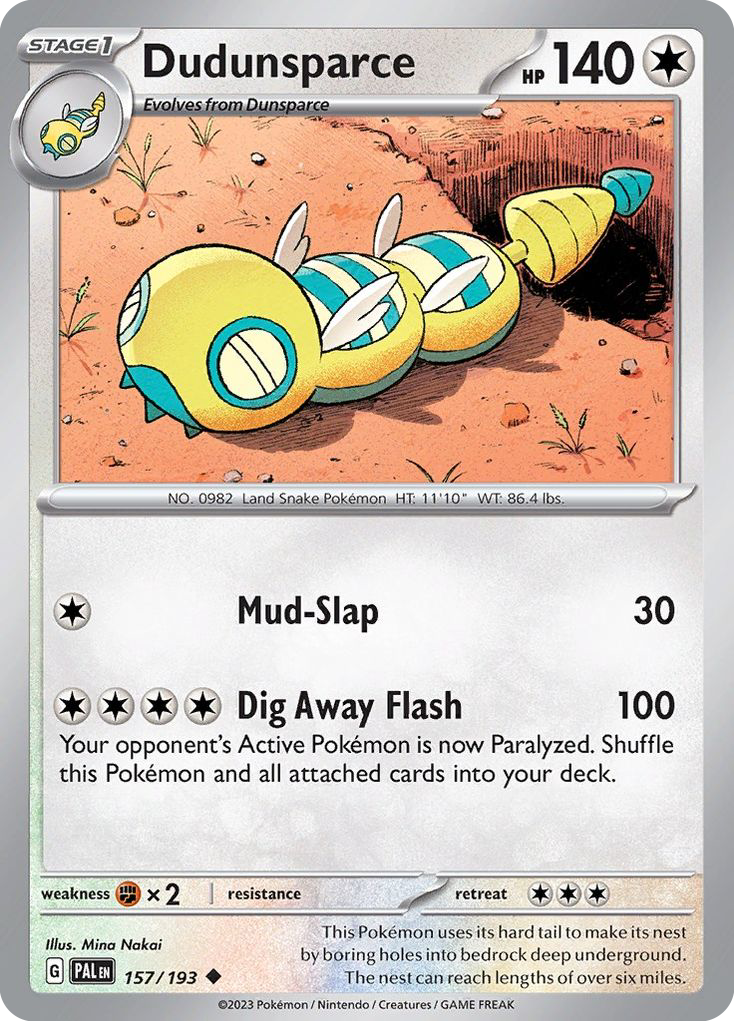 Dudunsparce Paldea Evolved 157