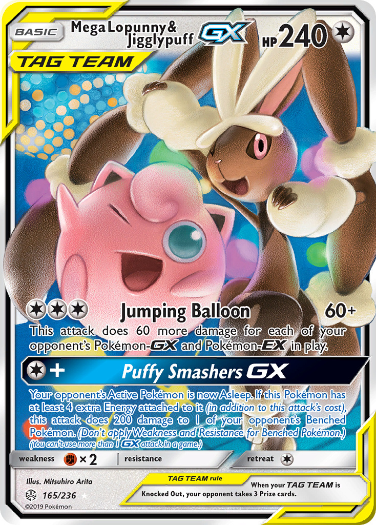Mega Lopunny & Jigglypuff-GX Cosmic Eclipse 165