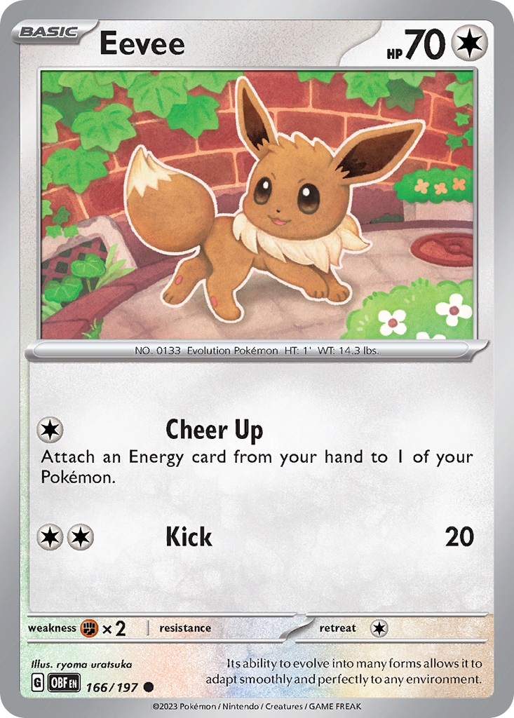 Eevee Obsidian Flames 166