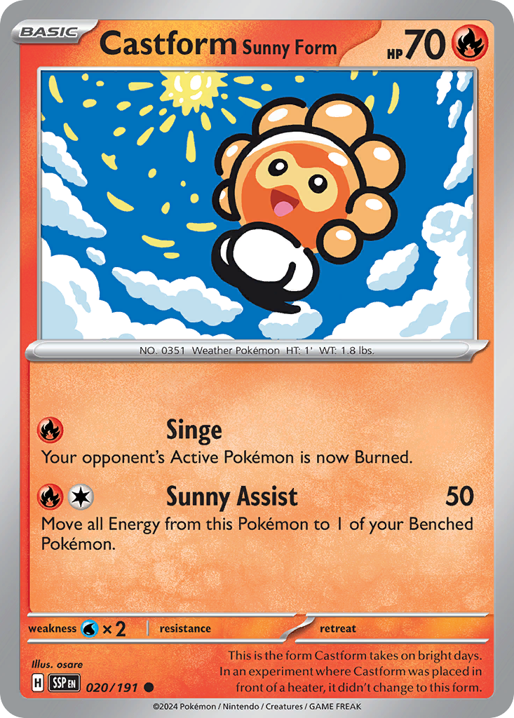 Castform Sunny Form Surging Sparks 20