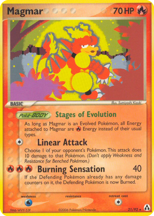 Magmar [Reverse Holo] #21 PSA 9