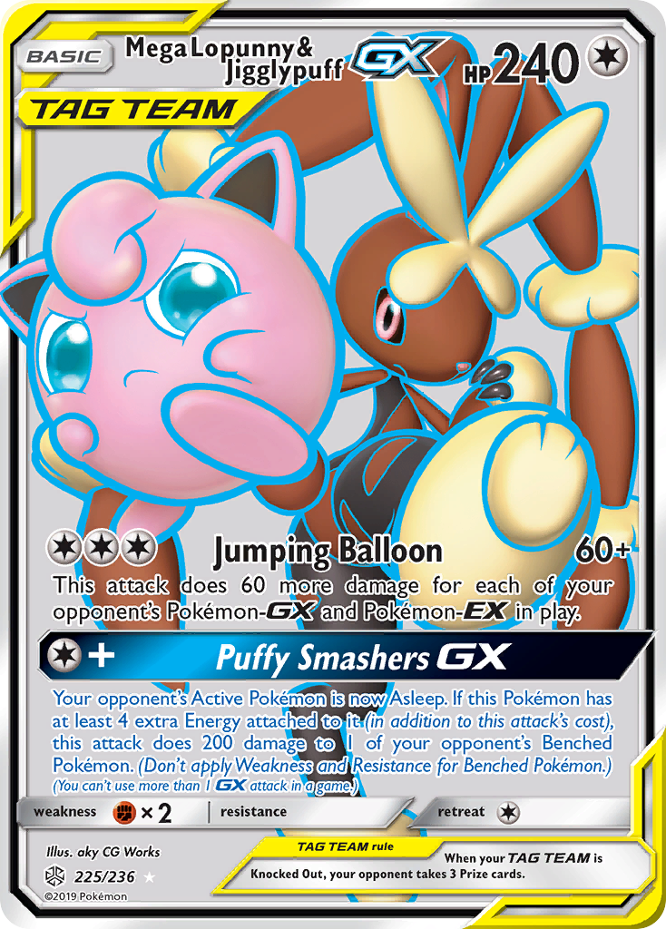 Mega Lopunny & Jigglypuff-GX Cosmic Eclipse 225
