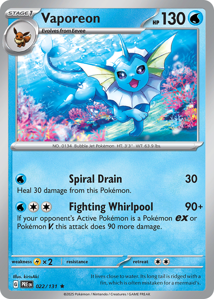 Vaporeon [Reverse] #22