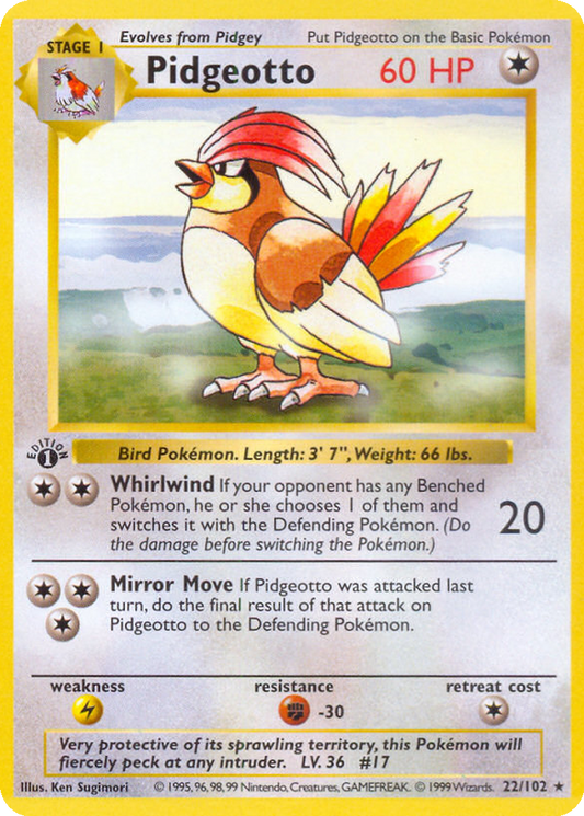 Pidgeotto [Shadowless] #22