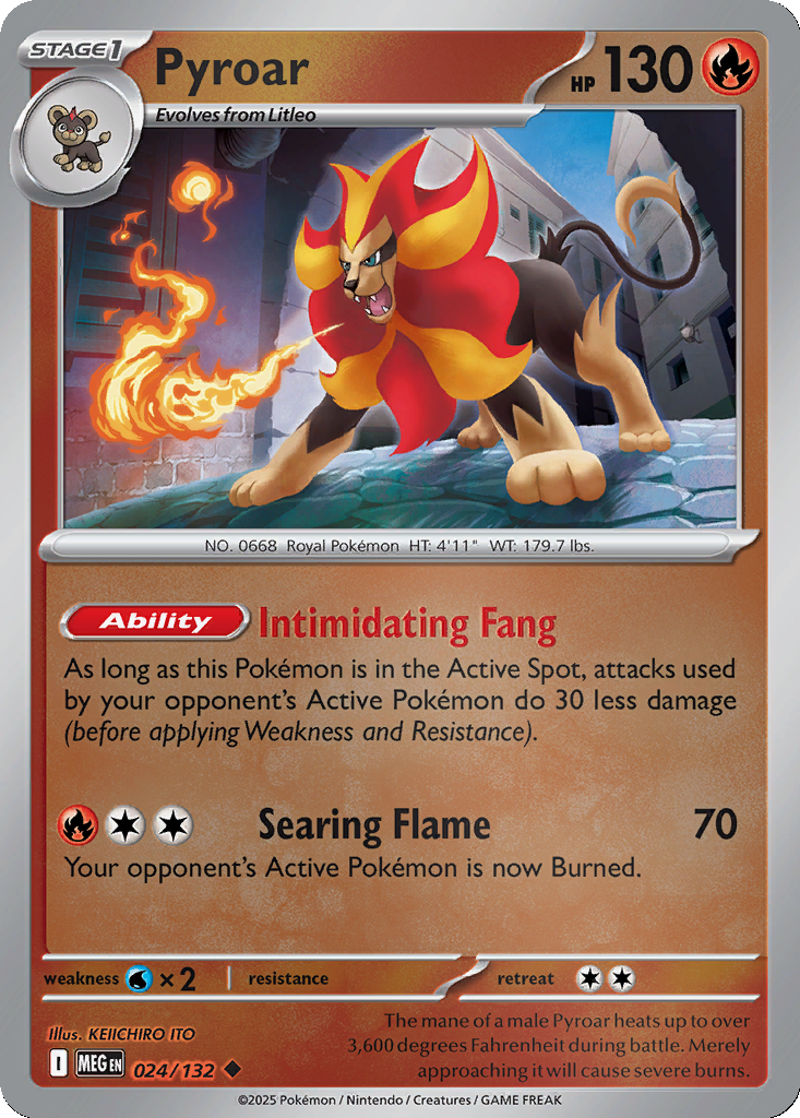 Pyroar [Reverse Holo] #24