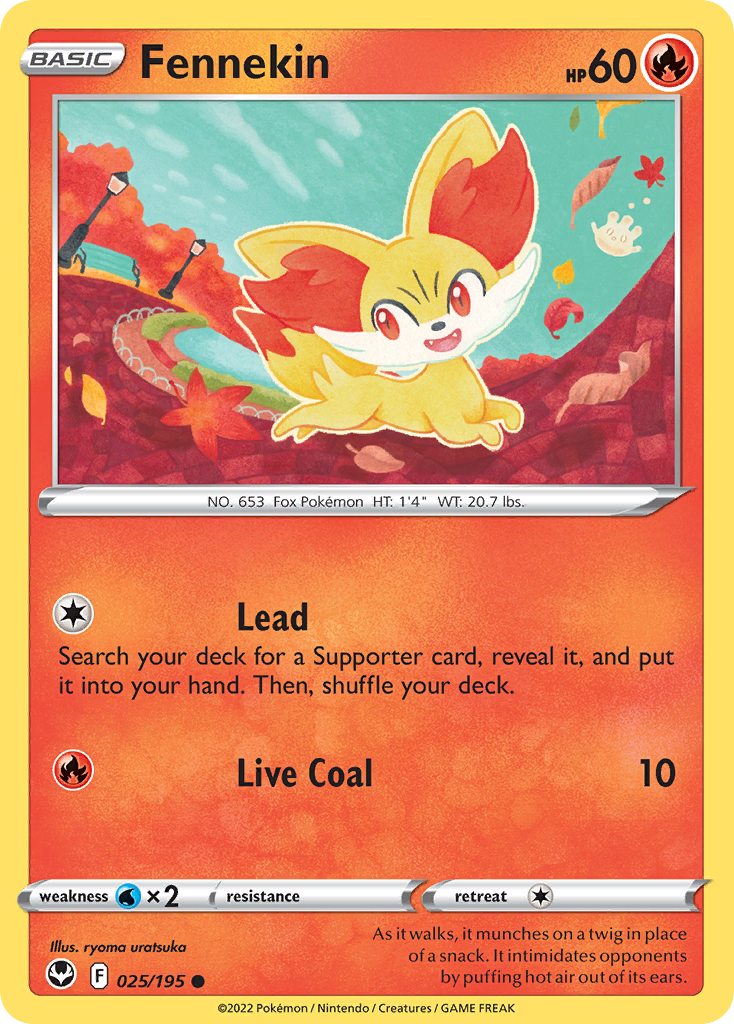 Fennekin Silver Tempest 25