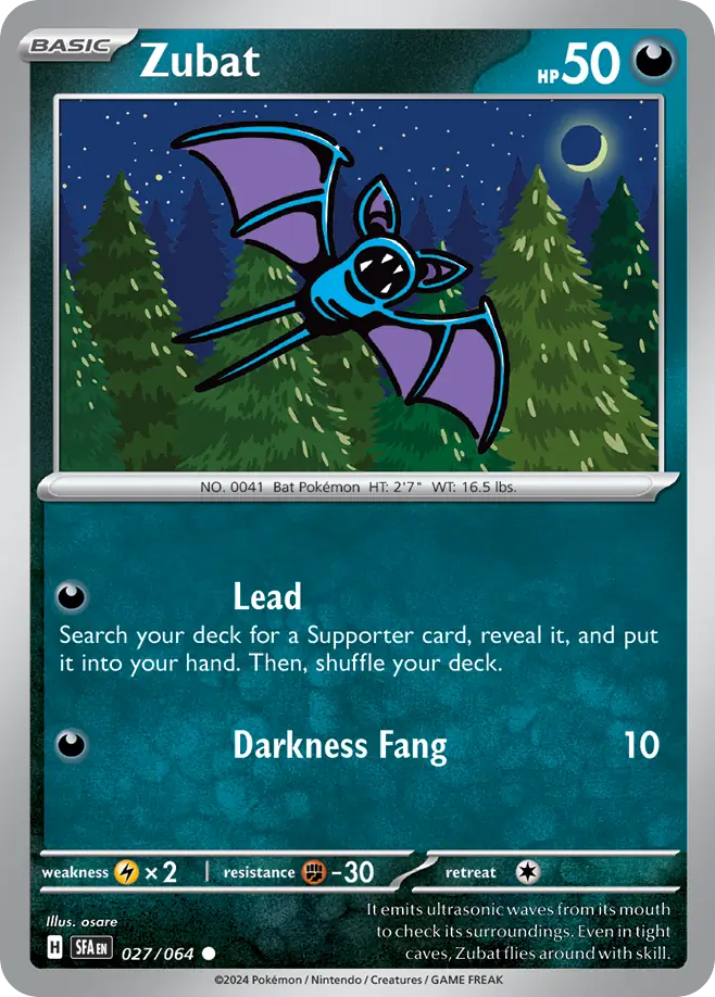 Zubat Shrouded Fable 27