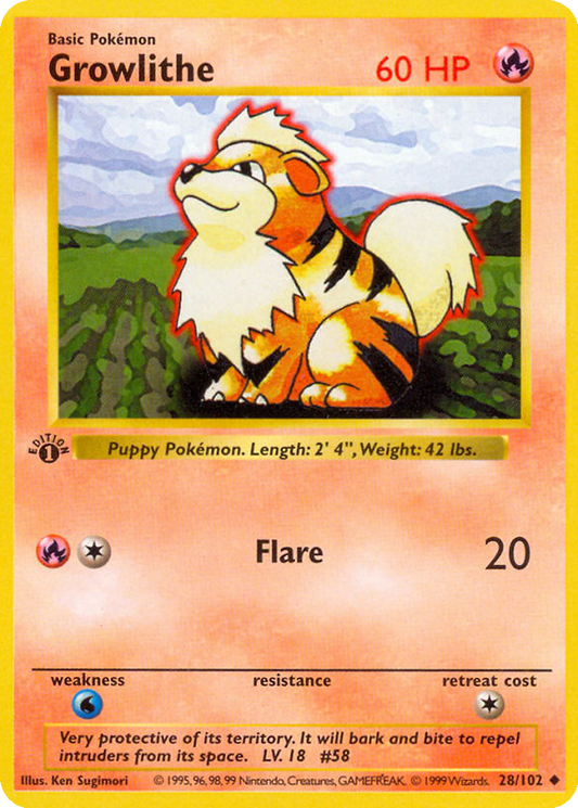 Growlithe [Shadowless] #28