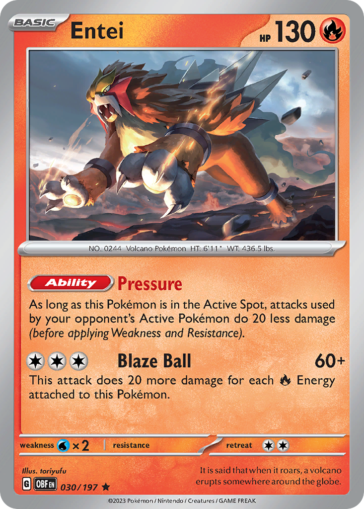 Entei Obsidian Flames 30