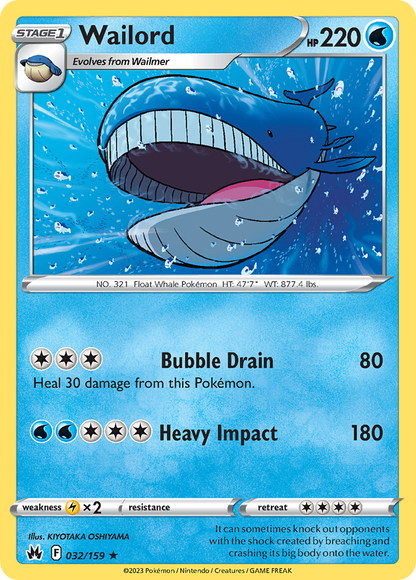 Wailord Crown Zenith 32
