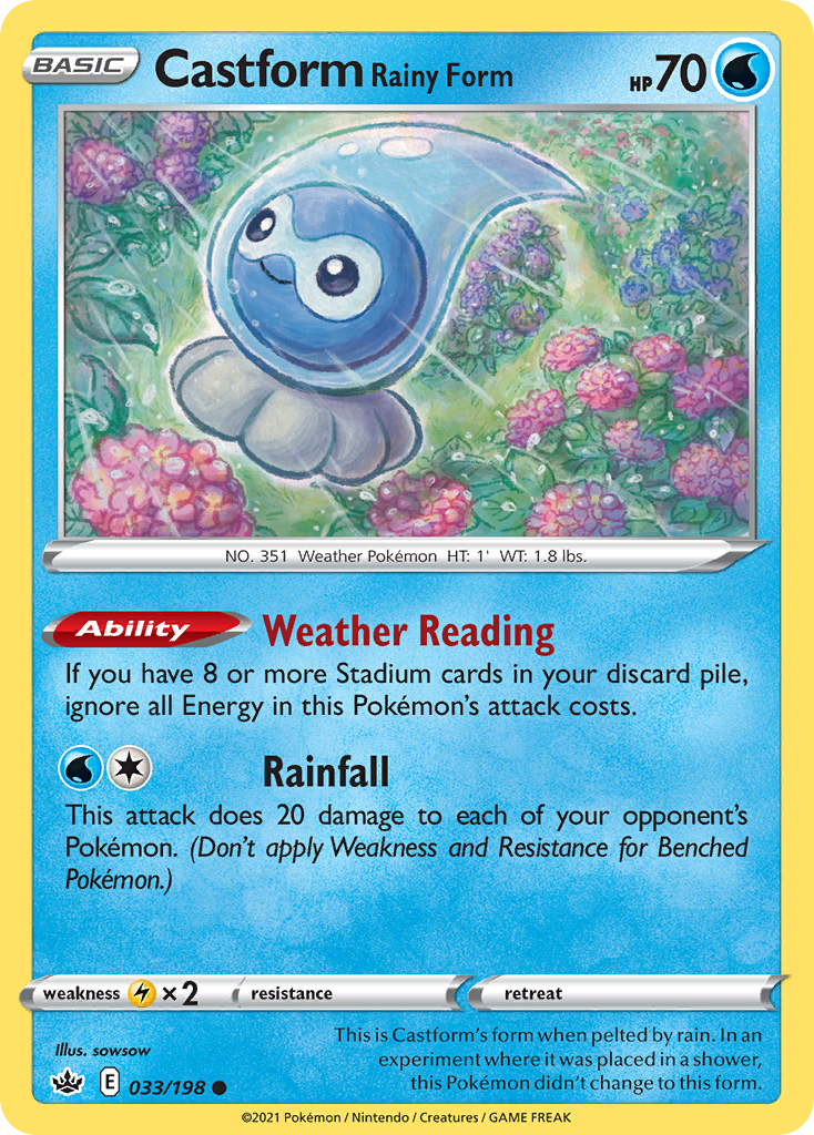 Castform Rainy Form Chilling Reign 33