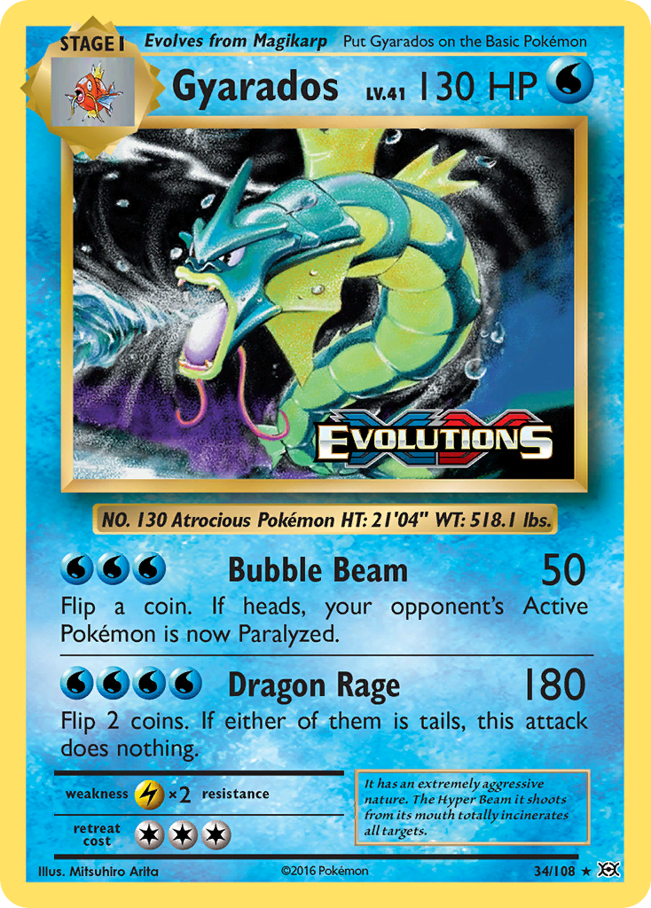 Gyarados Evolutions 34
