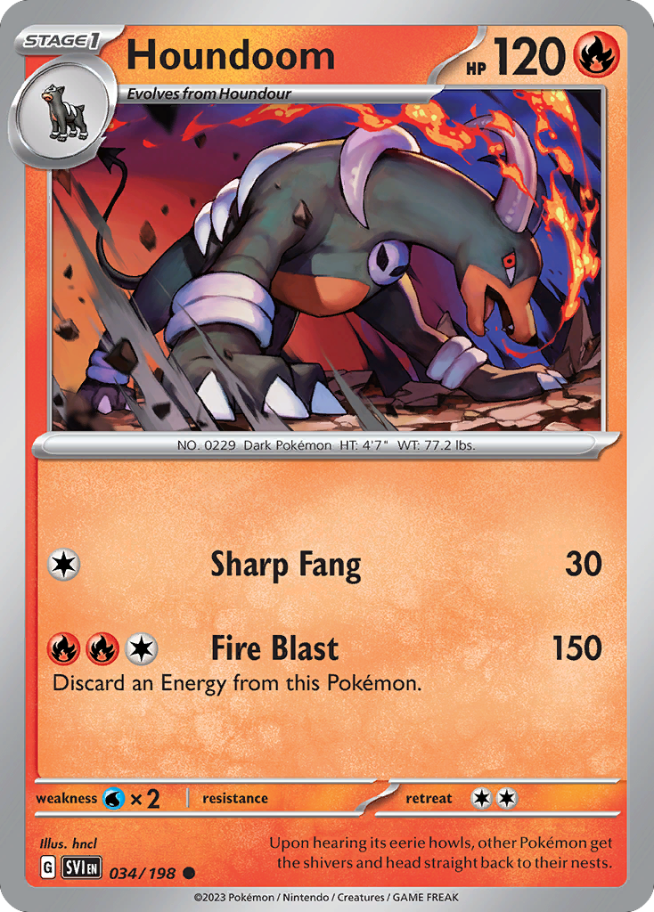 Houndoom Scarlet & Violet 34