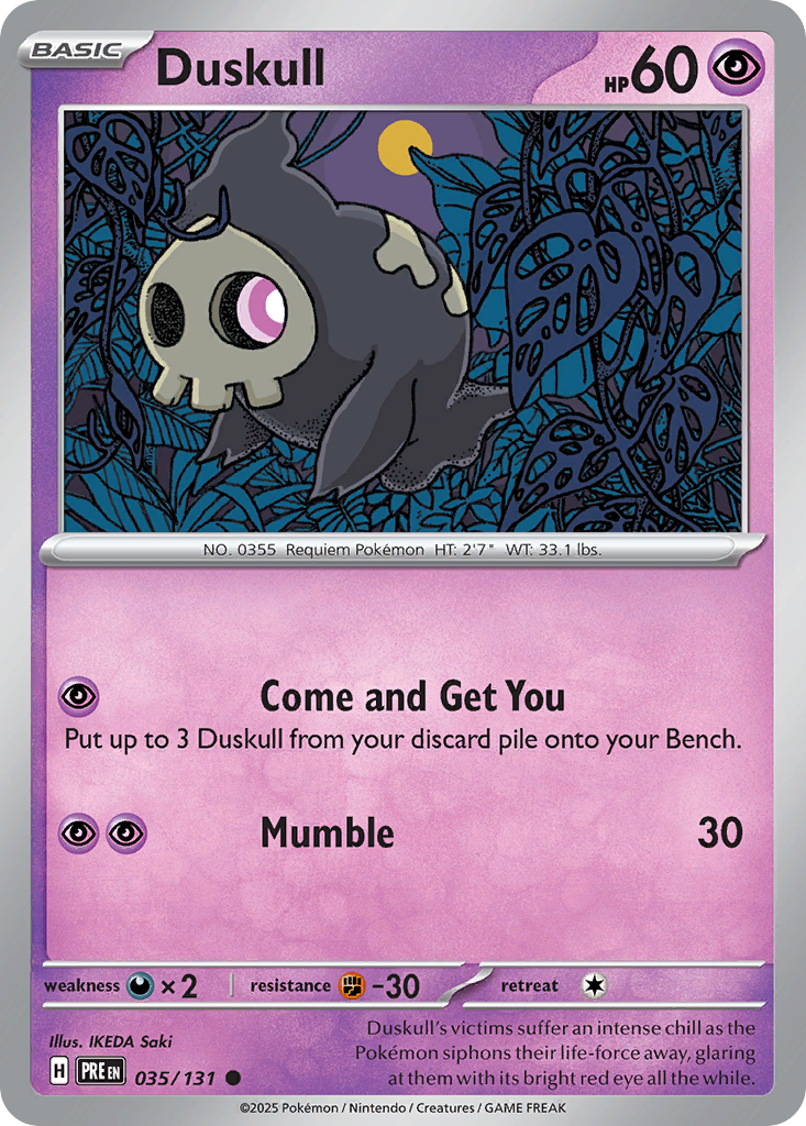 Duskull Prismatic Evolutions 35