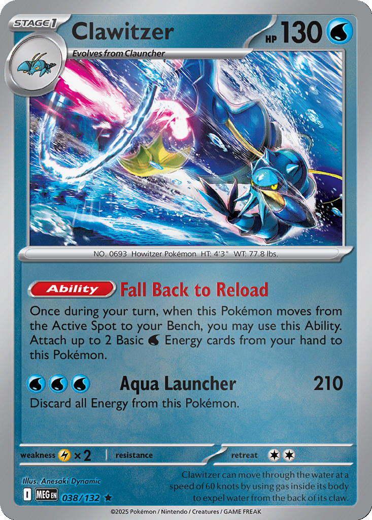 Clawitzer [Reverse Holo] #38